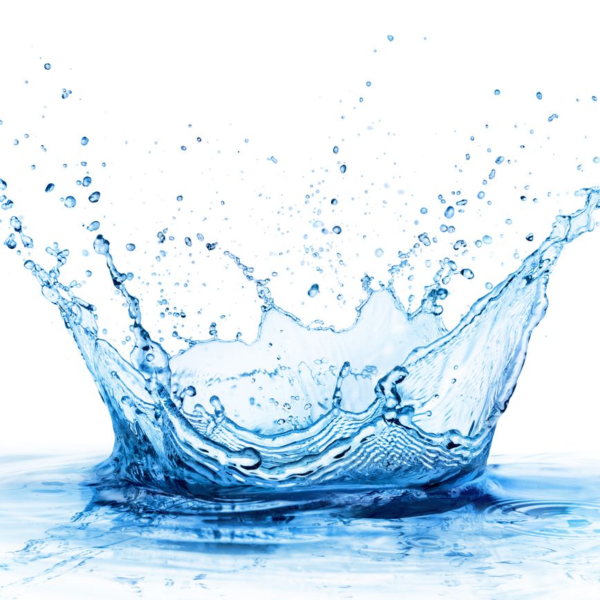 Splashing Water In White Background